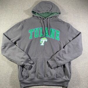 Tulane Green Wave Hoodie Stadium Athletics Gray Pullover Collegiate Mens Small